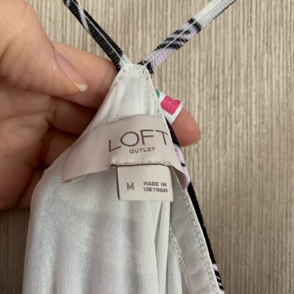 Loft Size Medium Purple & White Maxi Dress - Picture 5 of 5